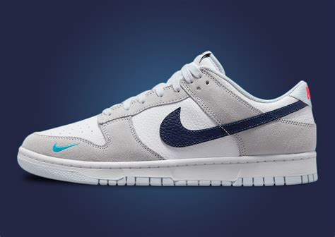 nike dunk low 'mini swoosh grey|nike dunk low white swoosh.